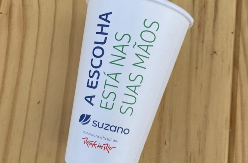  Suzano oferecerá copos de papel para o público do Rock in Rio Brasil 2022