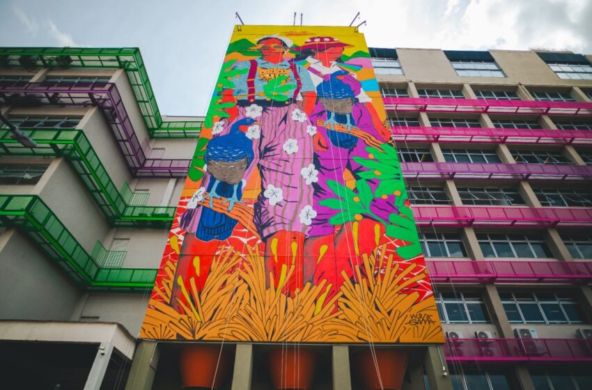  Juiz de Fora ganha nova obra de arte em grande escala do artista Wes Gama